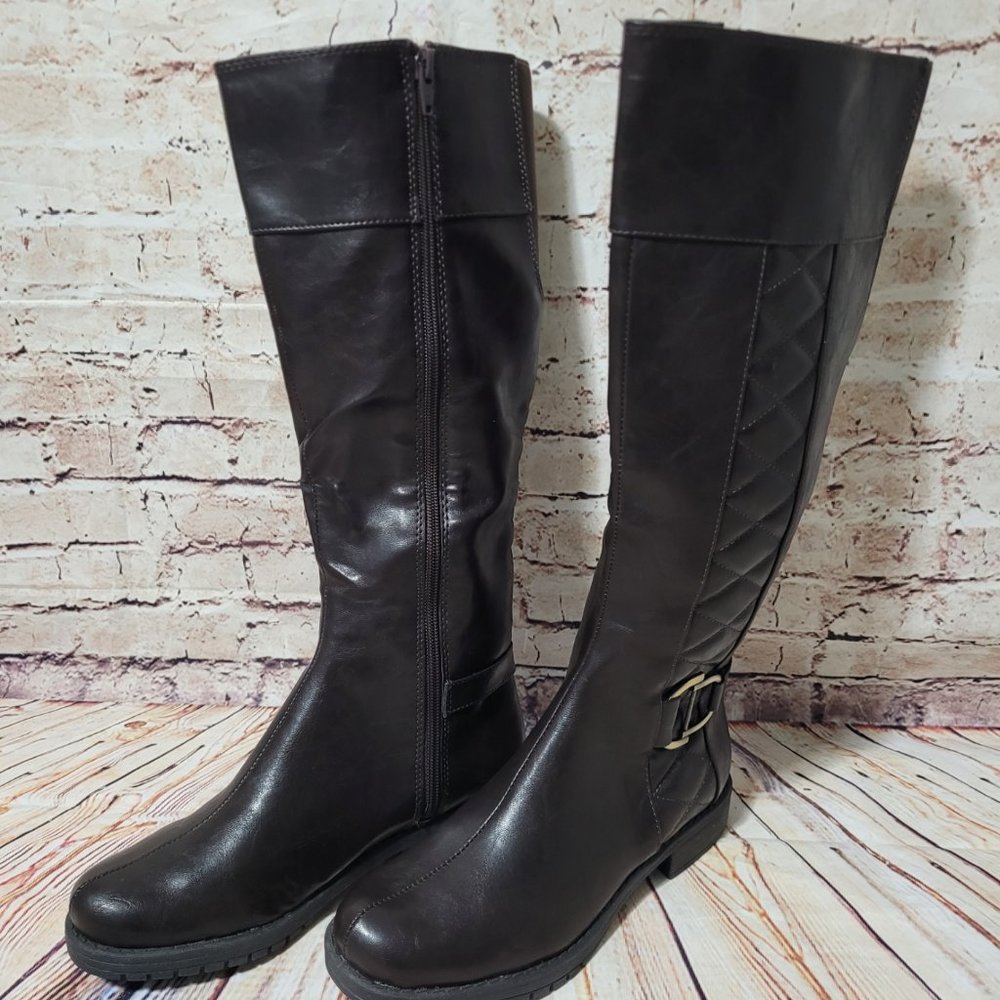 Life Stride Marvelous Brown Riding Boots 6 - Picture 6 of 6
